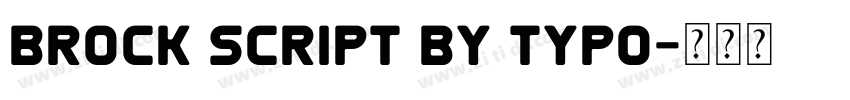 Brock Script by Typo字体转换